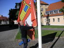 Rolf hoists the flag of Gotland ...