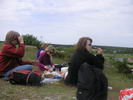 Picnic directly at the labyrinth