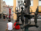der Tänzelfestbrunnen in der Altstadt