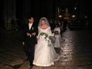 bridal couple passing the labyrinth